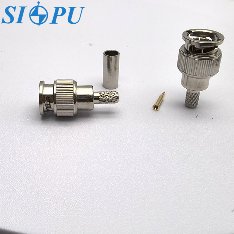 Mini-BNC Male RF Connector 75Ω for RG59, 031-70334 Compatible
