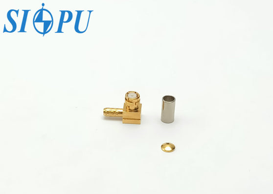SMP Female RF Coaxial Connector – Right Angle, Compatible with RG178/U Cable