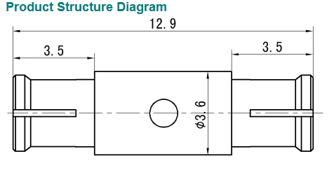 BMA Female RF Coaxial Connector – Flange Mount for 2# Semi-Rigid / Semi-Flexible Cable