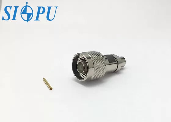 N-Type Male RF Connector for RG142B/U Coaxial Cable – Threaded