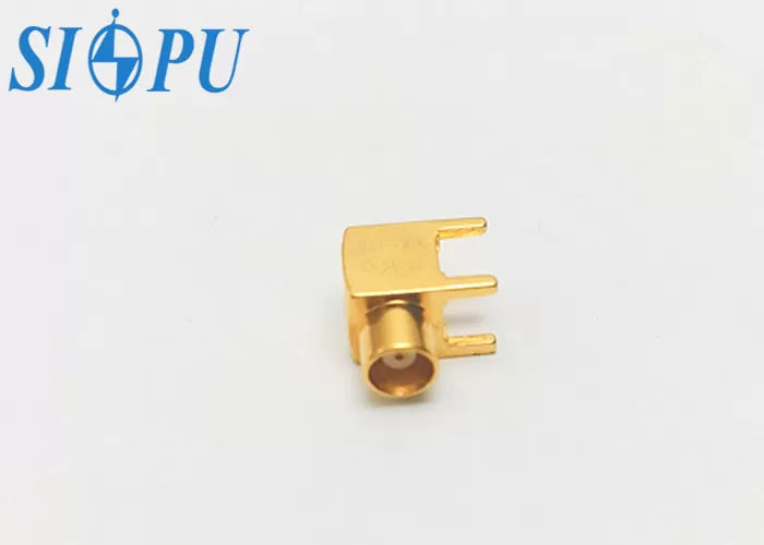 MCX Female RF Coaxial Connector – PCB Mount, Four-Leg Type