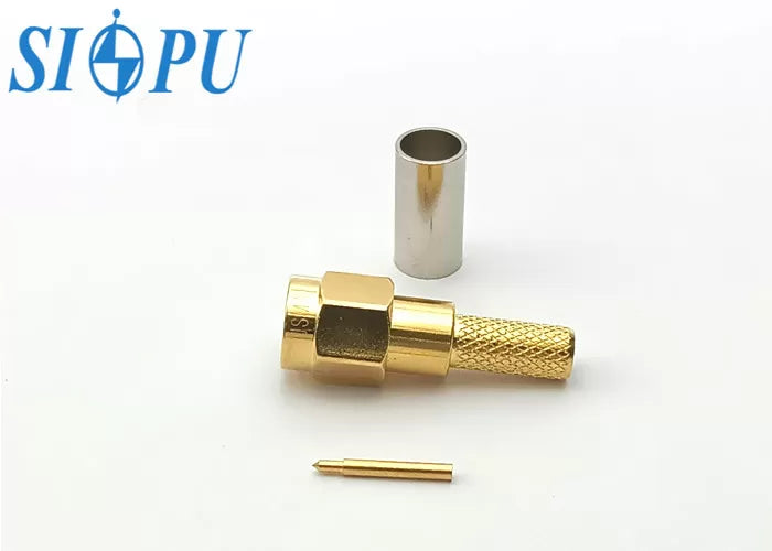 SMA Straight Male RF Coaxial Connector – For RG142/U Cable And 5# Wire Interface