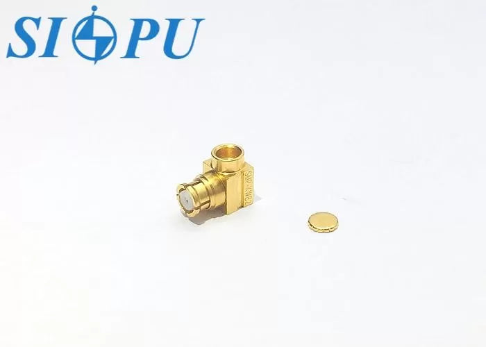 SMP Female Right-Angle RF Coaxial Connector, Compatible With 2# Semi-Rigid Cables