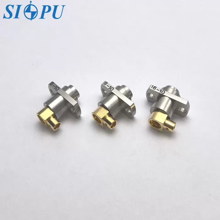 SBMA Female Right-Angle RF Coaxial Connector – Flange Mount, Compatible with 2# Semi-Flexible or Semi-Rigid Cable