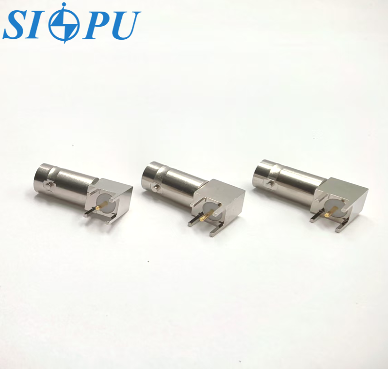 Mini-BNC Female Right-Angle PCB Socket 75Ω, 031-70255 Compatible