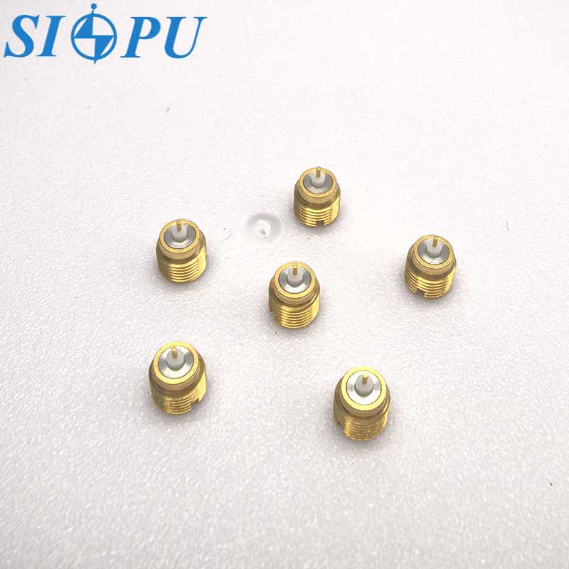 SMP Male RF Coaxial Connector Threaded Mount Plug