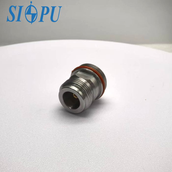 N-type Female RF Coaxial Connector with Threaded Mount and Sealing