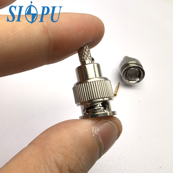Mini-BNC Male RF Connector 75Ω for RG59, 031-70334 Compatible