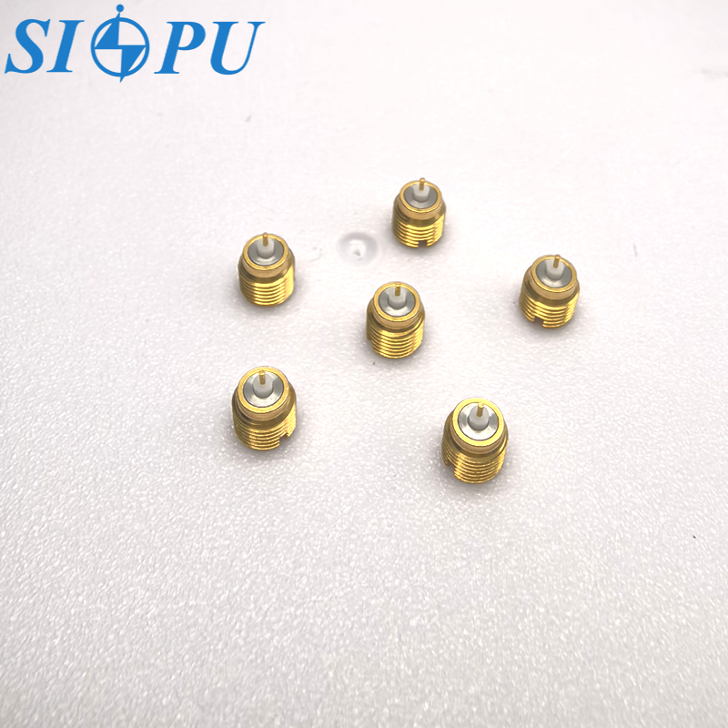 SMP Male RF Coaxial Connector Threaded Mount Plug