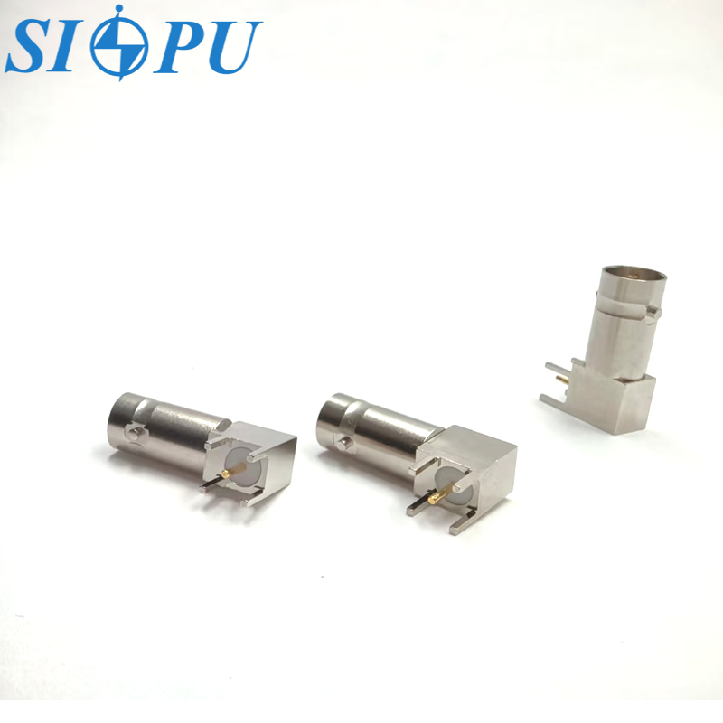Mini-BNC Female Right-Angle PCB Socket 75Ω, 031-70255 Compatible