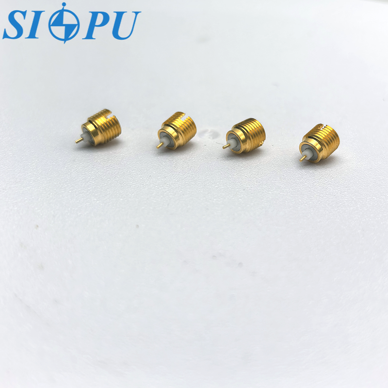 SMP Male RF Coaxial Connector Threaded Mount Plug
