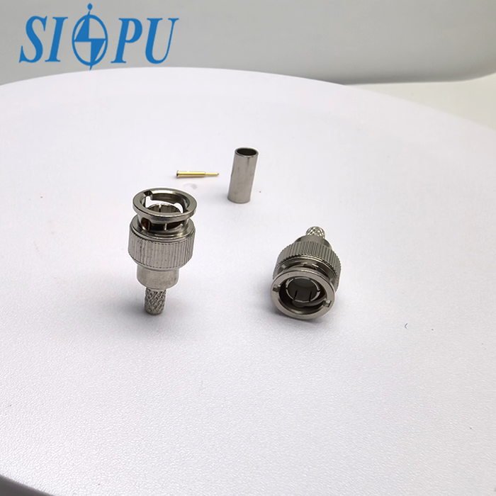 Mini-BNC Male RF Connector 75Ω for RG59, 031-70334 Compatible