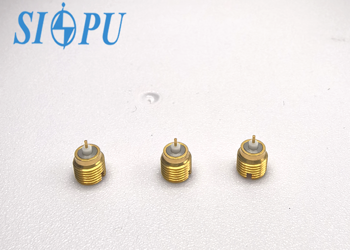SMP Male RF Coaxial Connector Threaded Mount Plug