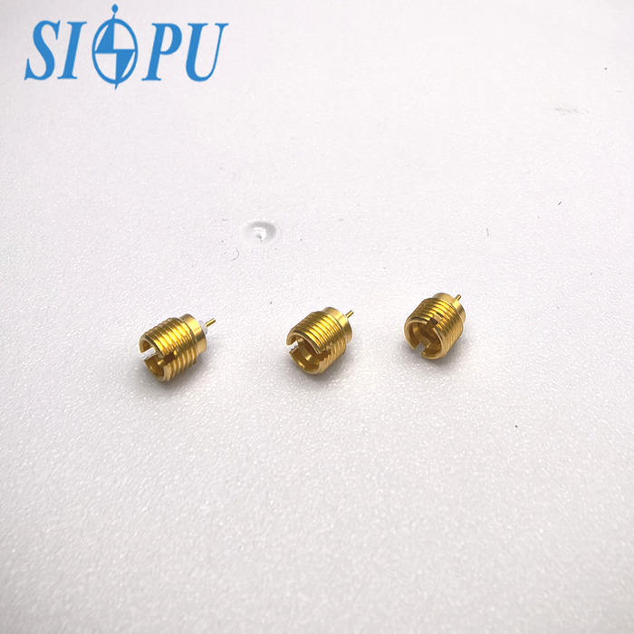 SMP Male RF Coaxial Connector Threaded Mount Plug