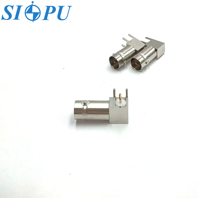 Mini-BNC Female Right-Angle PCB Socket 75Ω, 031-70255 Compatible