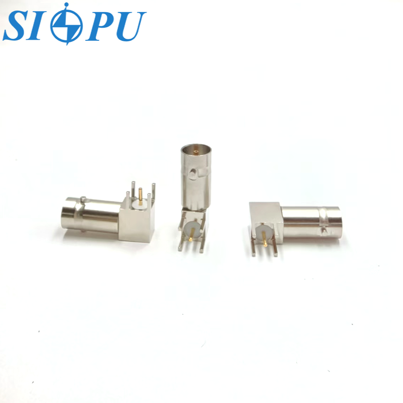 Mini-BNC Female Right-Angle PCB Socket 75Ω, 031-70255 Compatible