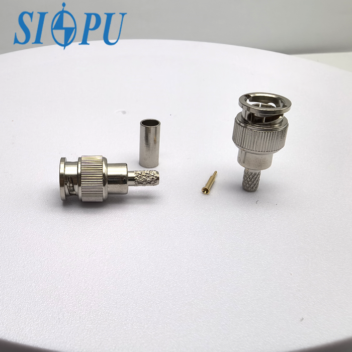 Mini-BNC Male RF Connector 75Ω for RG59, 031-70334 Compatible