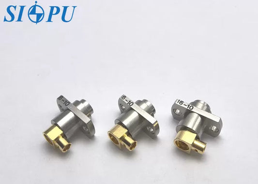 SBMA Female Right-Angle RF Coaxial Connector – Flange Mount, Compatible with 2# Semi-Flexible or Semi-Rigid Cable