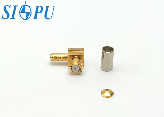 SMP Female RF Coaxial Connector – Right Angle, Compatible with RG178/U Cable
