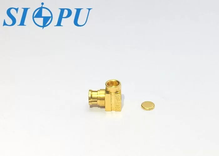 SMP Female Right-Angle RF Coaxial Connector, Compatible With 2# Semi-Rigid Cables