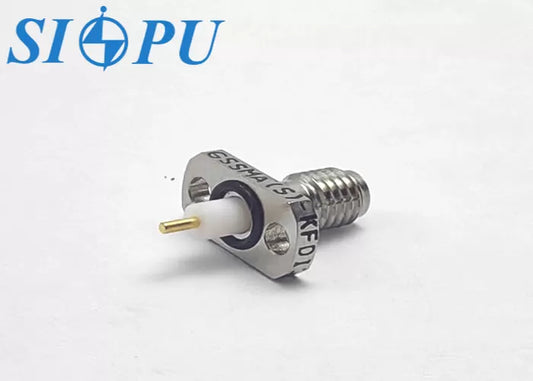 SSMA Female Microstrip RF Coaxial Connector – Two-Hole Flange Mounted