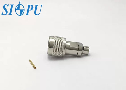 N-Type Male RF Connector for RG142B/U Coaxial Cable – Threaded