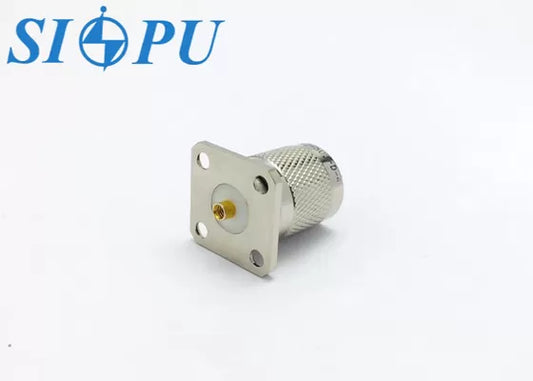 TNC Male RF Coaxial Connector – Flange Mount, Straight Type