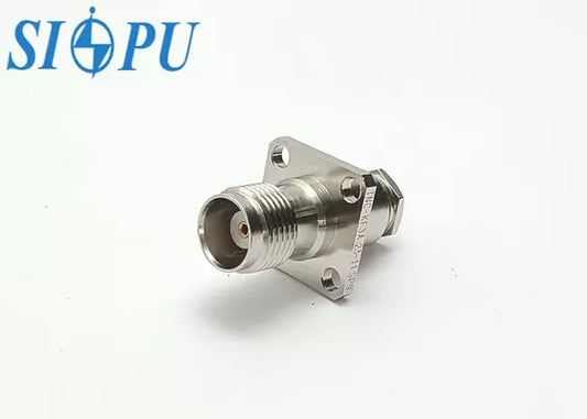 TNC Female RF Coaxial Connector – Flange Mount, Compatible with SFF-50-2-2 Cable