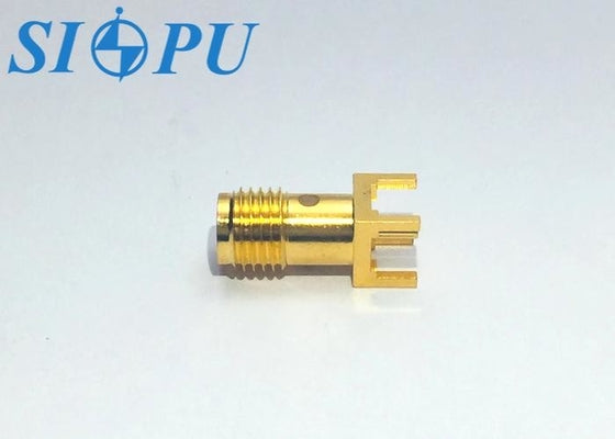 SMA Female RF Coaxial Connector – Plug-In Type for PCB Soldering, up to 18 GHz