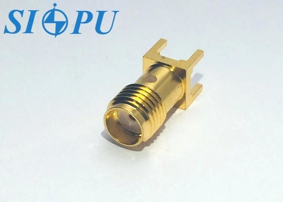 SMA Female RF Coaxial Connector – Plug-In Type for PCB Soldering, up to 18 GHz