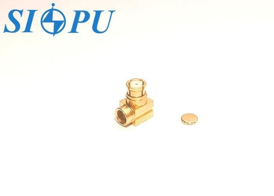 SMP Female Right-Angle RF Coaxial Connector, Compatible with 2# Semi-Rigid Cables