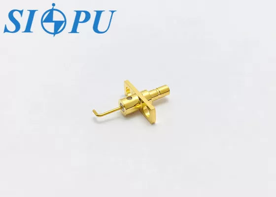 SSMB Male RF Coaxial Connector – Straight Microstrip Type, Flange Mounted, Solderable