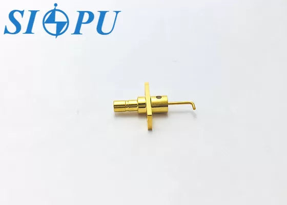 SSMB Male RF Coaxial Connector – Straight Microstrip Type, Flange Mounted, Solderable