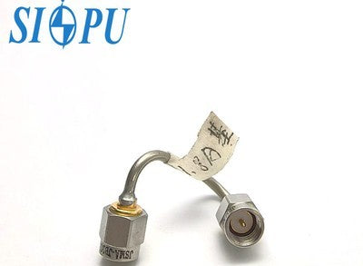 SMA Male Right-Angle RF Cable Assembly (SFT-50-2-1, Semi-Steel, Solder Type, 150mm Length)