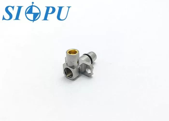 BMA Male RF Coaxial Connector – Right-Angle, Flange Mount