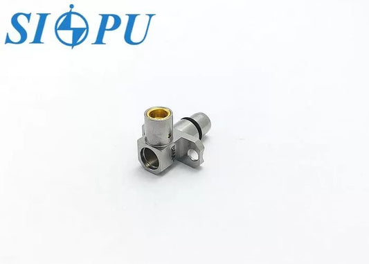 BMA Male RF Coaxial Connector – Right-Angle, Flange Mount