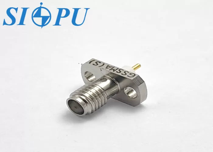 SSMA Female Microstrip RF Coaxial Connector – Two-Hole Flange Mounted