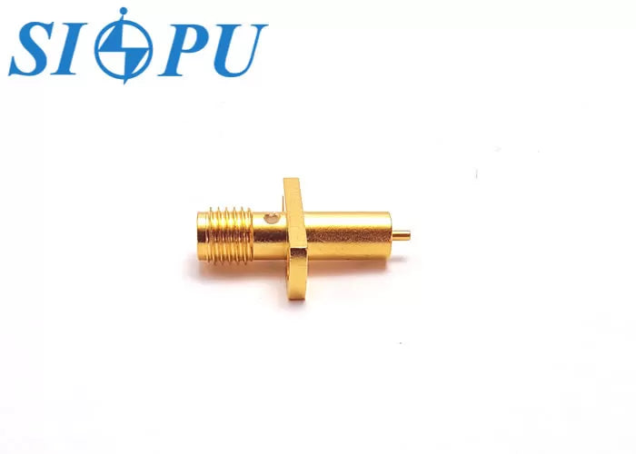 SSMA Female RF Coaxial Connector – Microstrip, Flange Mounted