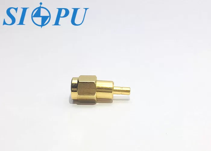 SMA Male To SSMB Male RF Coaxial Adapter – Brass, Gold Plated (SMA(J)-SSMB(J))
