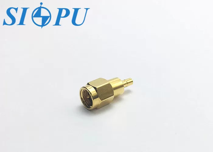 SMA Male To SSMB Male RF Coaxial Adapter – Brass, Gold Plated (SMA(J)-SSMB(J))