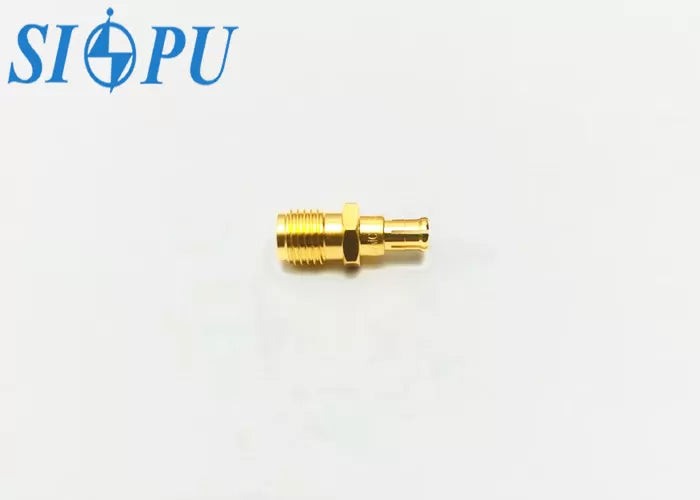 SMA Female To MCX Male RF Coaxial Adapter – Brass, Gold Plated (SMA(K)–MCX(J))